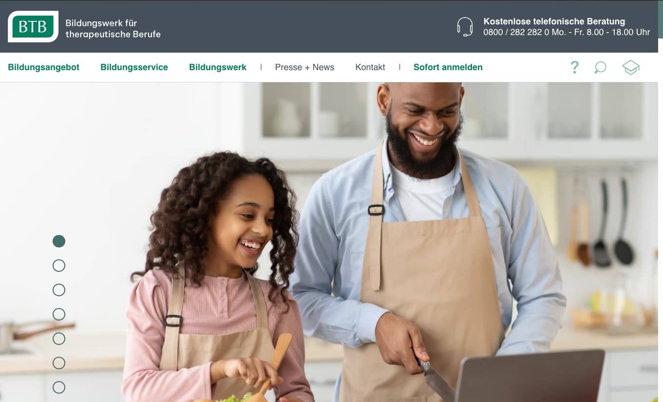 BTB Projekt: Webseite für eine Universität