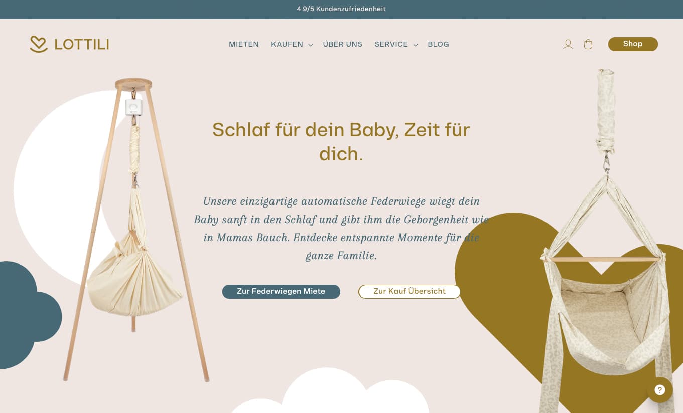 LOTTILI Projekt: Shopify E-Commerce-Webseite